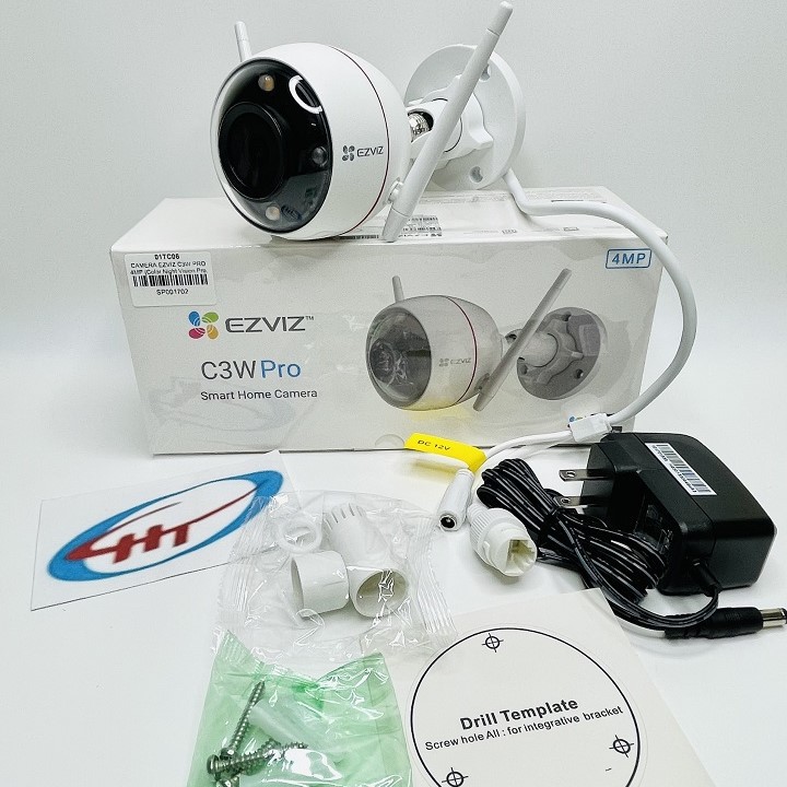 Camera IP Wifi Ezviz C3W Pro 4.0Mp Ultra HD Có Màu Ban Đêm - Hàng Chính Hãng