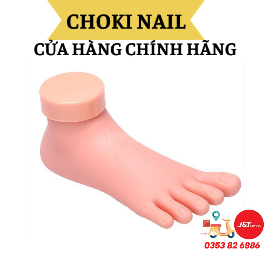 Bàn chân giả silicon tập sơn đắp móng bột đắp móng gel, Giúp các bạn mới học nail thanh thục các kỹ năng