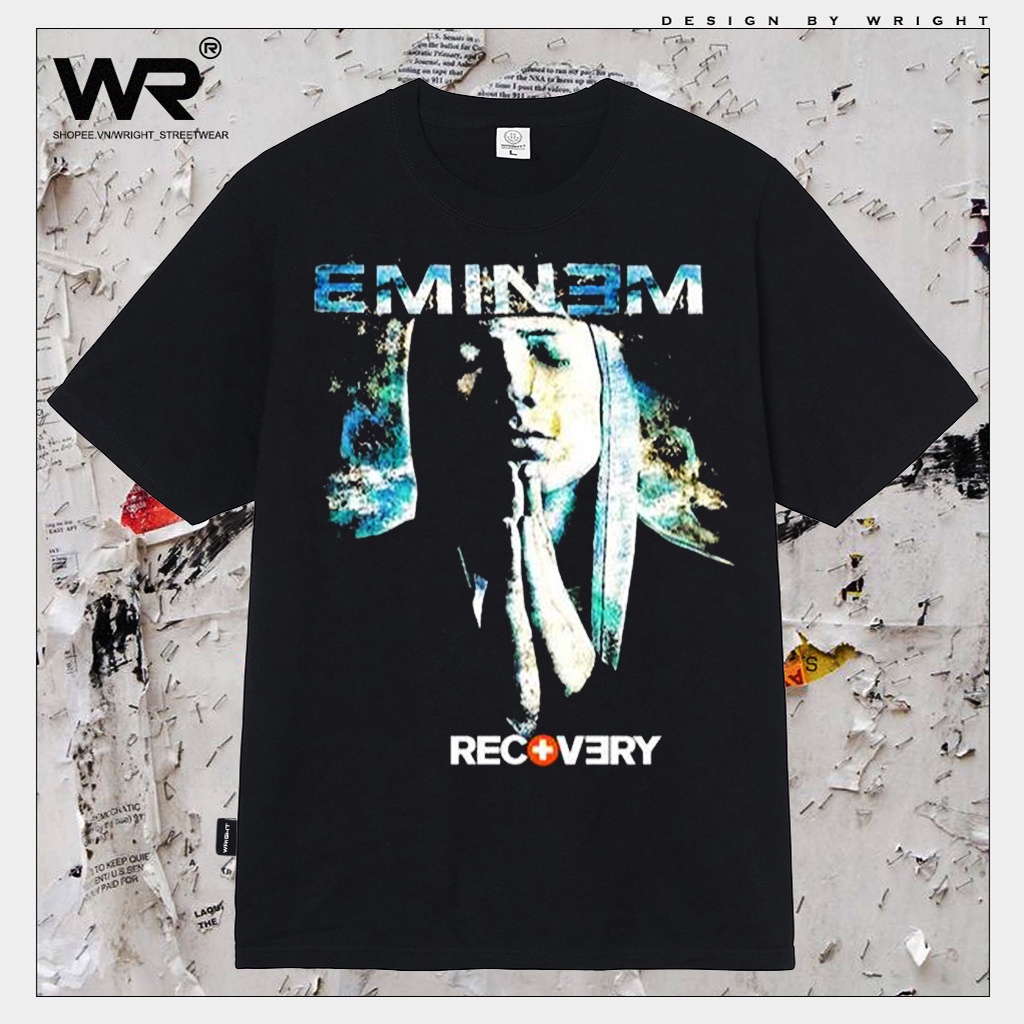 Áo thun Eminem Recovery wright hiphop rap rapper cotton phong cách âu mỹ