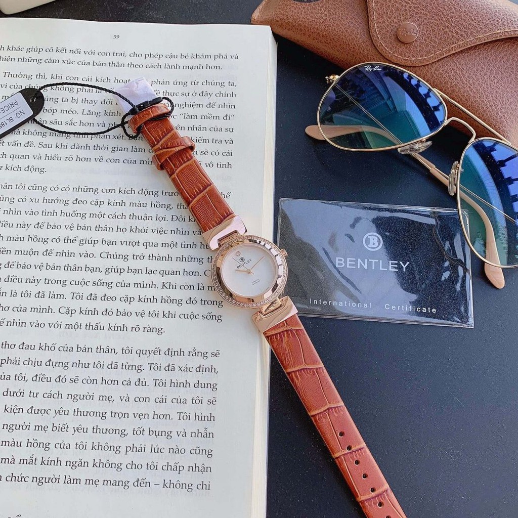 Đồng hồ nữ dây da Bentley BL1858 BL1858-102 BL1858-102LRCD