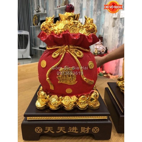 Túi vàng Kim Bảo Chiêu Tài Lộc Cao 33cm