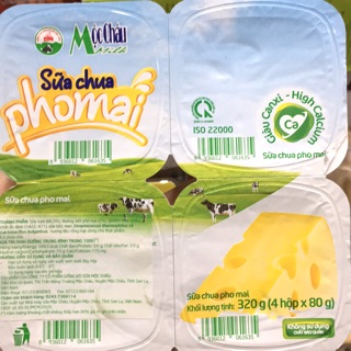 Sữa Chua Phomai Mộc Châu Lốc 4 Hộpx80g