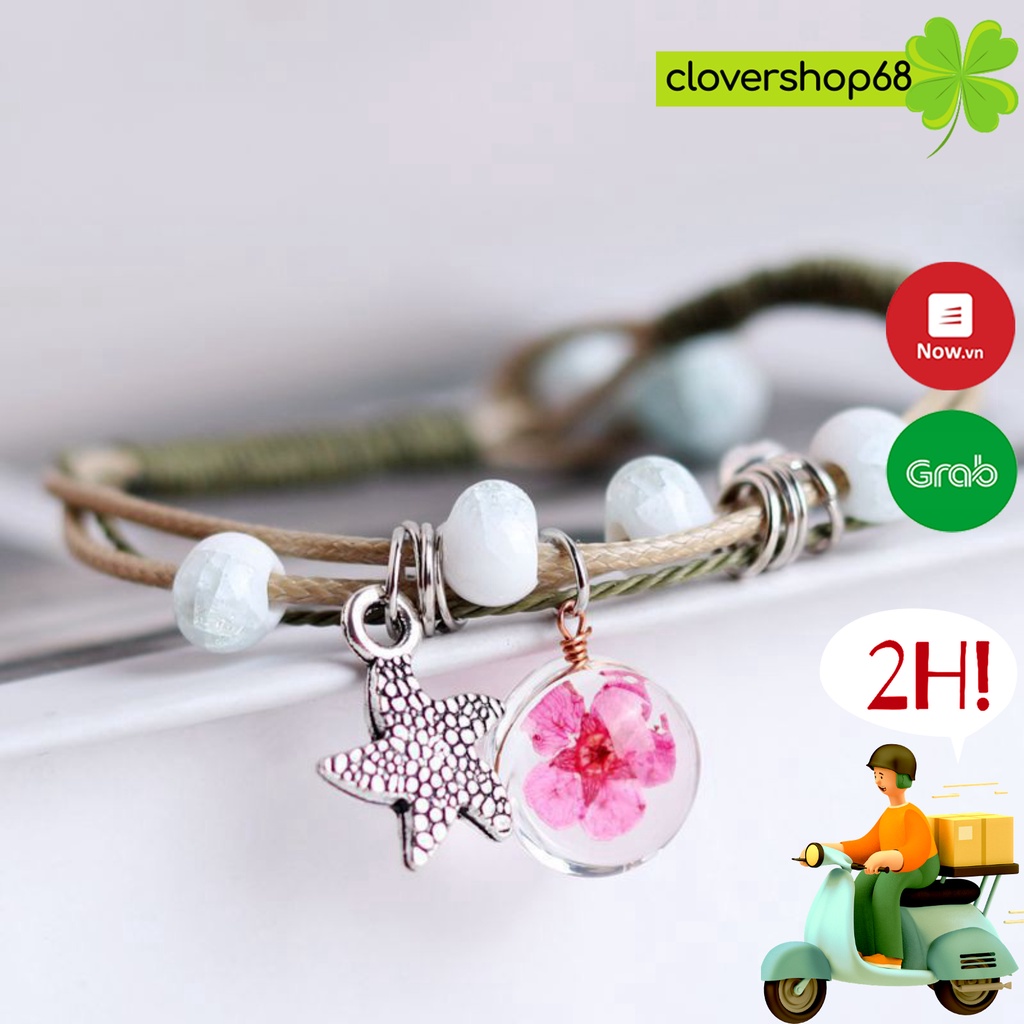 Vòng Tay Gốm Hoa Khô Mẫu Mới Clovershop68