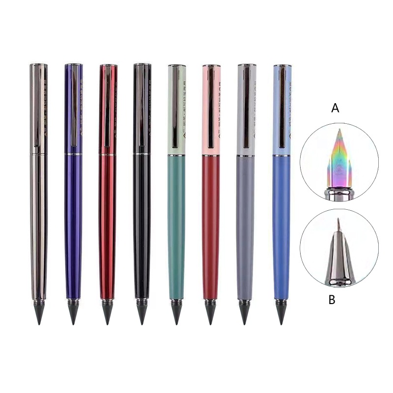 Goo Bút Máy Kim Loại Với Ngòi Bút Ẩn Ngòi Piston Xả Mực Lâu Trôi