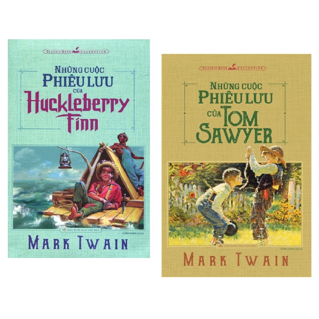 Sách : Combo 2 cuốn ( Những Cuộc Phiêu Lưu Của Huckleberry Finn +Những Cuộc Phiêu Lưu Của Tom Sawyer)