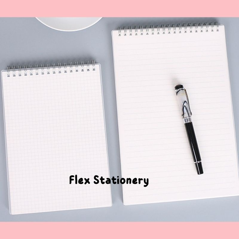 HÀNG XỊN| SỔ GHI CHÉP LÒ XO LẬT NGƯỢC, NOTEBOOK B5, A5 BÌA NHÁM MỜ CỨNG CÁP, CHẤM BI, Ô VUÔNG, KẺ NGANG