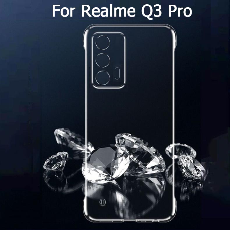 Ốp điện thoại PC cứng không viền siêu trong suốt trọng lượng nhẹ bảo vệ dành cho OPPO Realme Q3 Pro / Carnival 5G