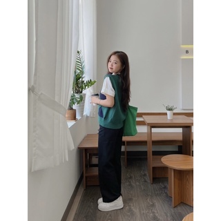 [ảnh thật] Áo gile len trám Ulzzang