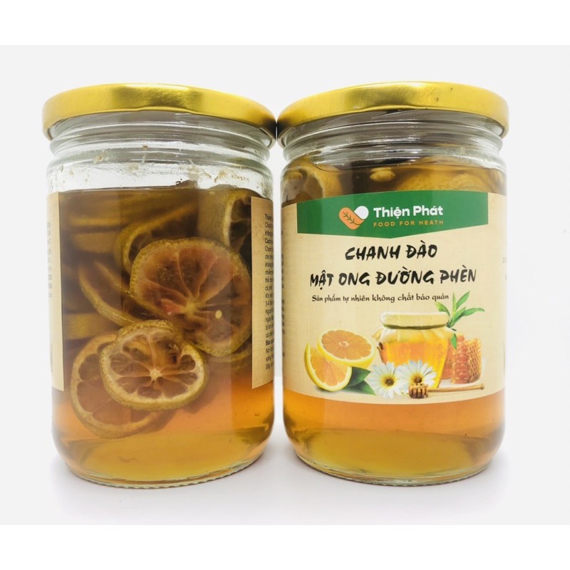 Chanh Đào Mật Ong Đường Phèn - Hủ 1000ml