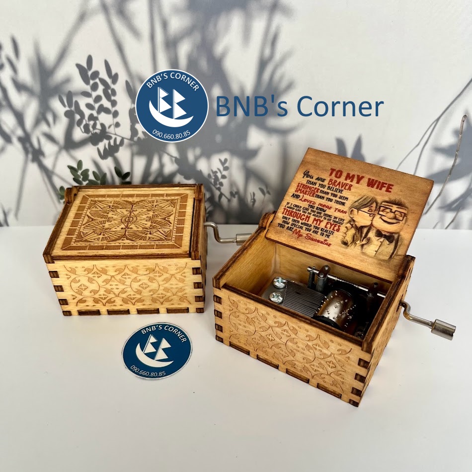 [BNB's Corner] Hộp nhạc cổ điển bằng gỗ | Quà lưu niệm có thông điệp
