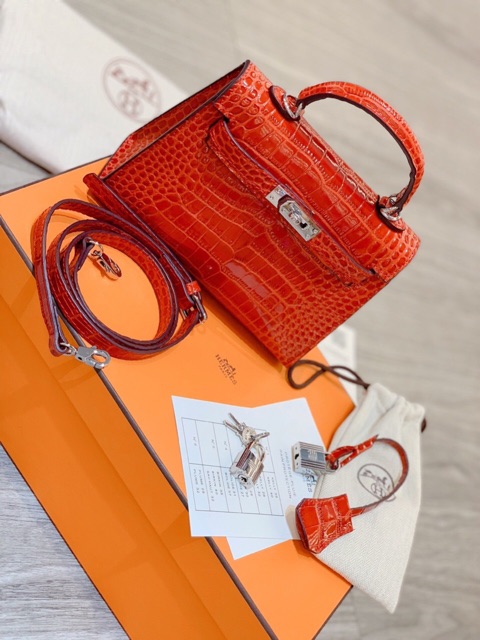 Túi hm kelly da rắn size 20