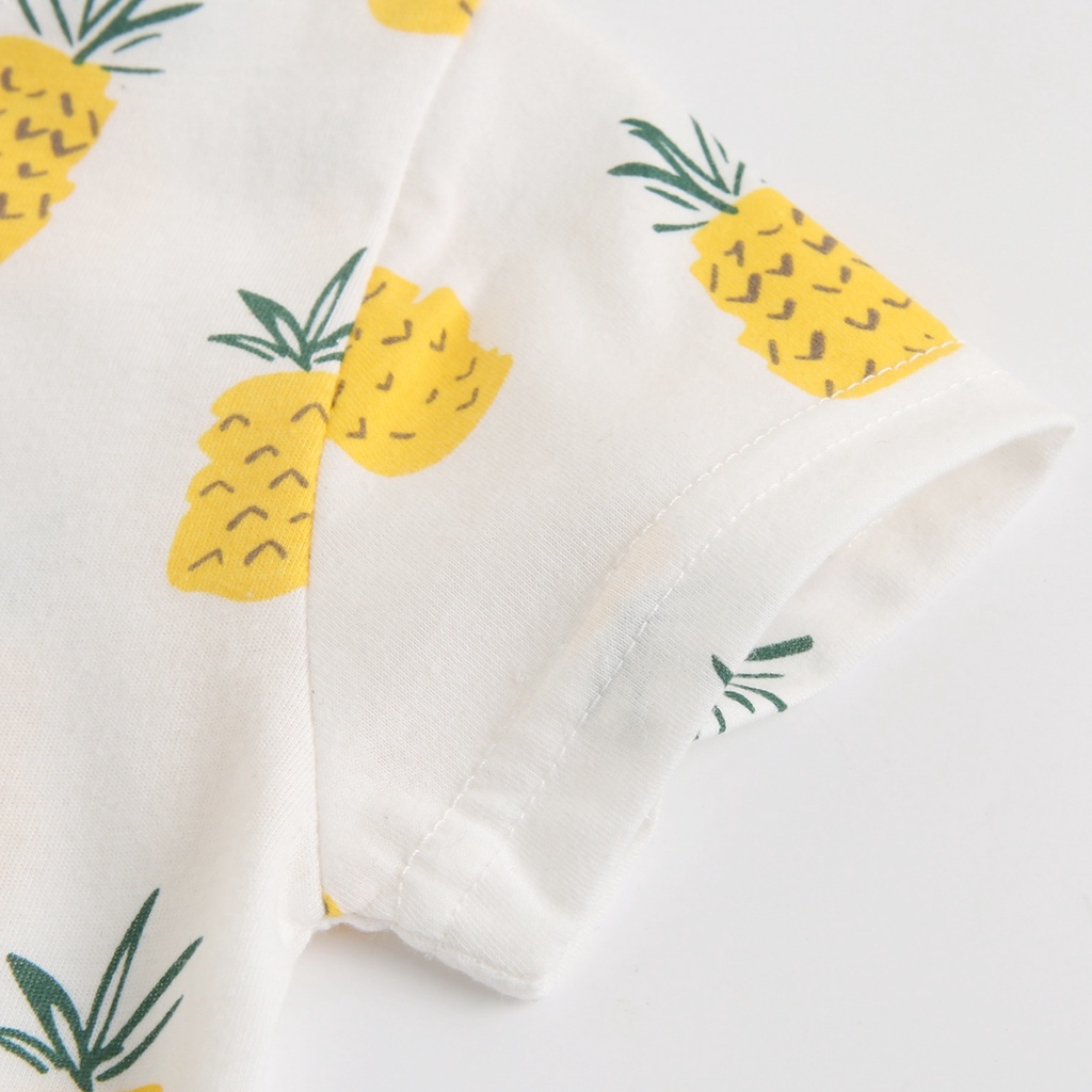 Bộ đồ liền thân Sanlutoz từ cotton in hình trái cây dễ thương dành cho bé gái