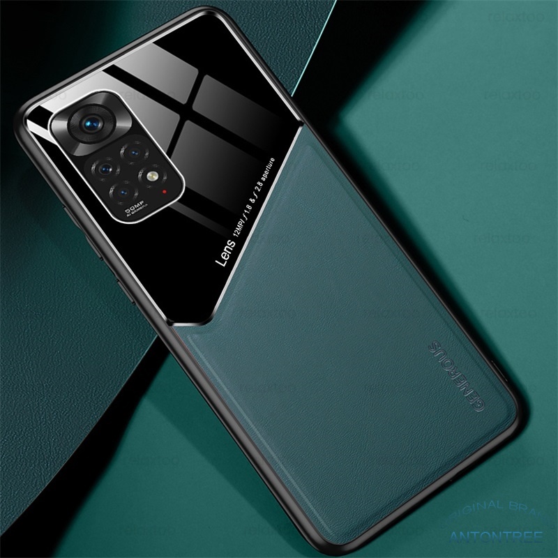 Ốp Điện Thoại Mặt Gương Phối Da Cho Xiaomi Redmi Note 11s 11 Pro 5G