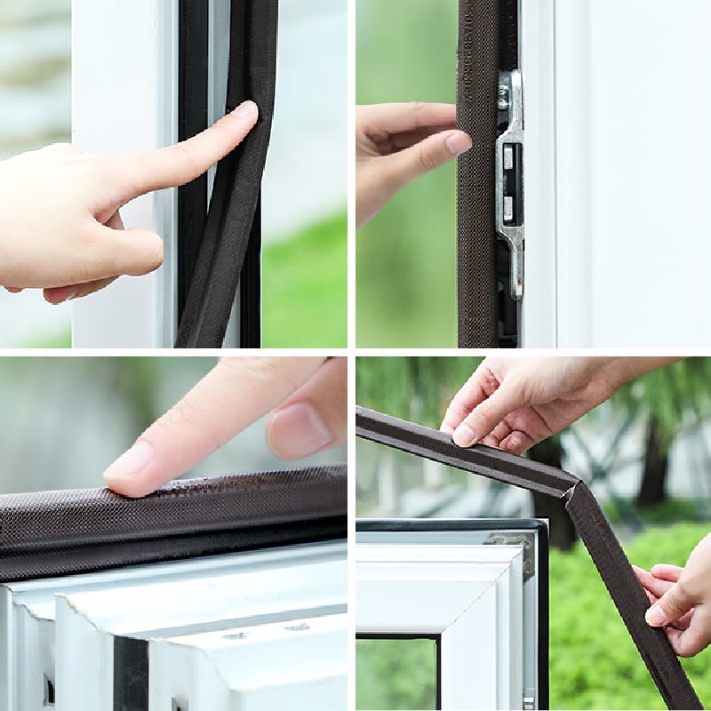 Nẹp cửa sổ cửa kính cường lực  Thanh nẹp chặn khe hở NANORON ngăn côn trùng chống bụi cách âm chống va đập, chống ồn