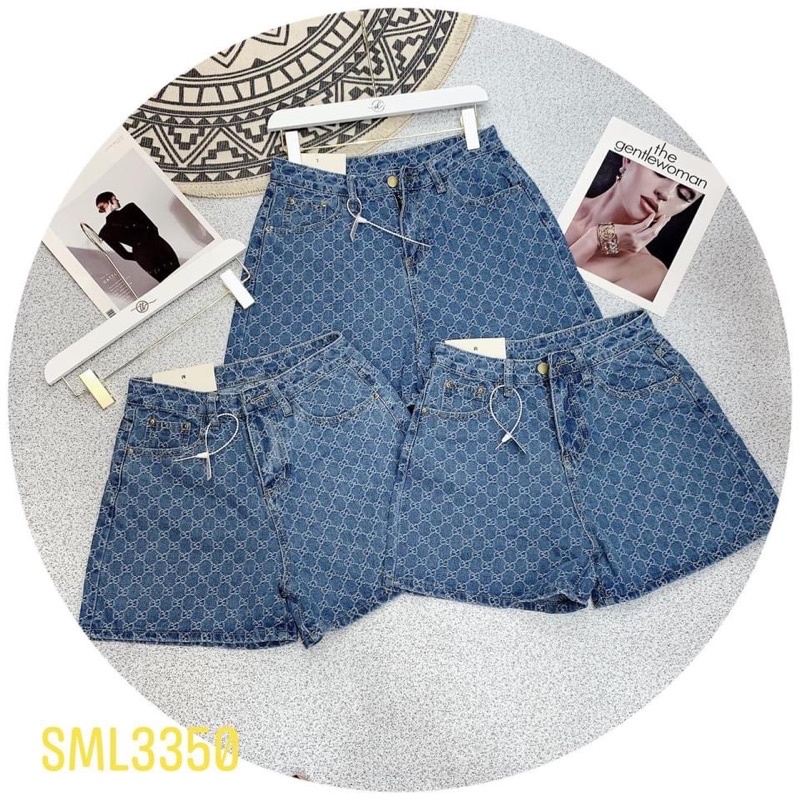 CODE 198 - QUẦN JEANS CHỮ G DẬP NỔI ( 2 kiểu quần sooc + quần dài xuông )