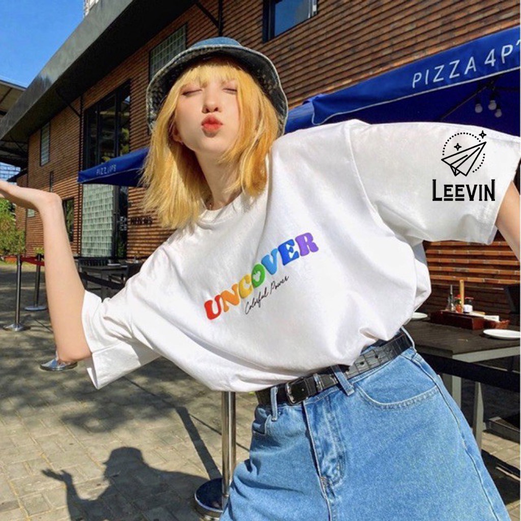 Áo Thun Nam Nữ UNCOVER Form Rộng Unisex - Kiểu áo form rộng tay lỡ Local Brand Leevin Store
