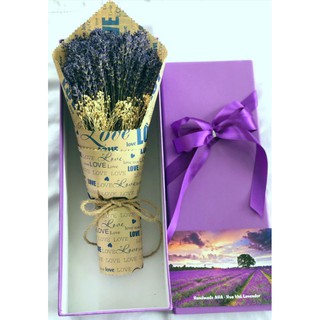 Combo hoa lavender khô và hộp