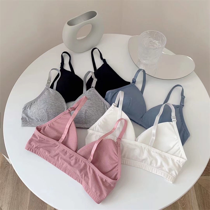 Áo bra nữ học sinh không gọng đệm mút mỏng ôm ngực, Áo lót nữ cotton mềm mại LANIXA B038