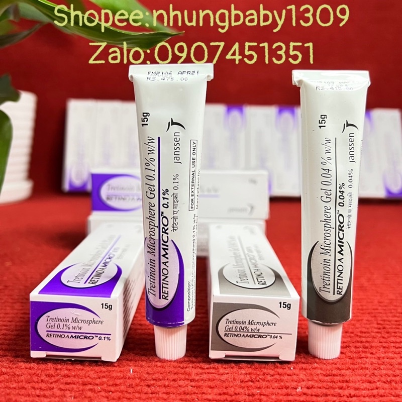 Tretinoin Microsphere Gel 0.1% loại bỏ mụn, chống lão hoá da