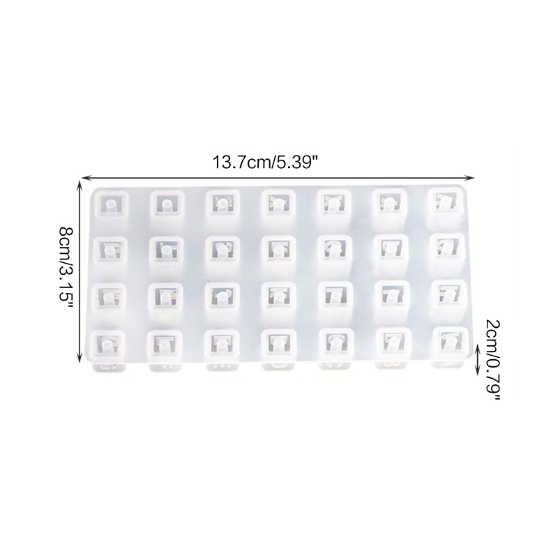 ✿ Khuôn Silicone Làm Hạt Cườm Trang Sức Hình Chữ Cái