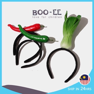 Mẫu mới Băng Đô Cài Tóc Ba Chiều Hình Rau Củ Quả Cà Rốt Củ Quả Xanh Lá Cây Vui Nhộn Cho Nữ