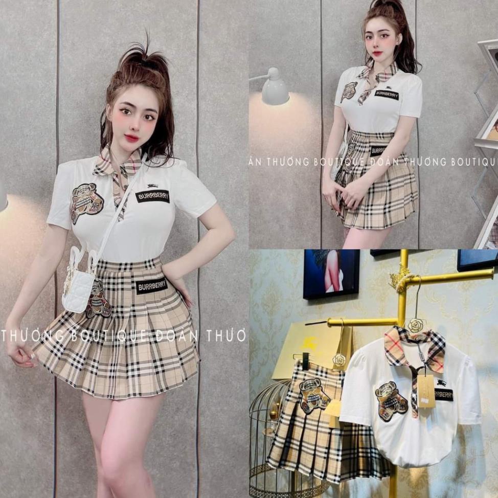 [ 𝐅𝐑𝐄𝐄 𝐒𝐇𝐈𝐏 ] BỘ BBR CHÂN VÁY THÊU GẤU CHẤT ĐẸP LẮM Ạ