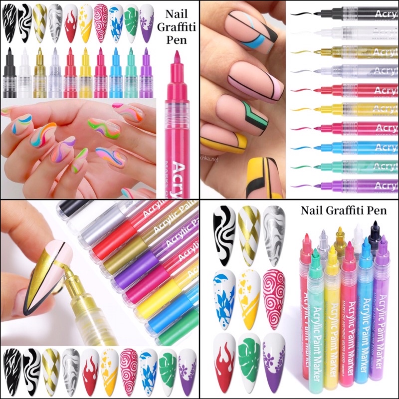 Bút vẽ tô Nail siêu HOT nhiều Màu