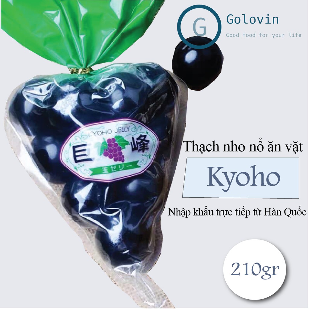 Thạch nho nổ Kyoho Hàn Quốc 7 viên ăn vặt siêu hot Quỳnh Trần JP review Golovinshop