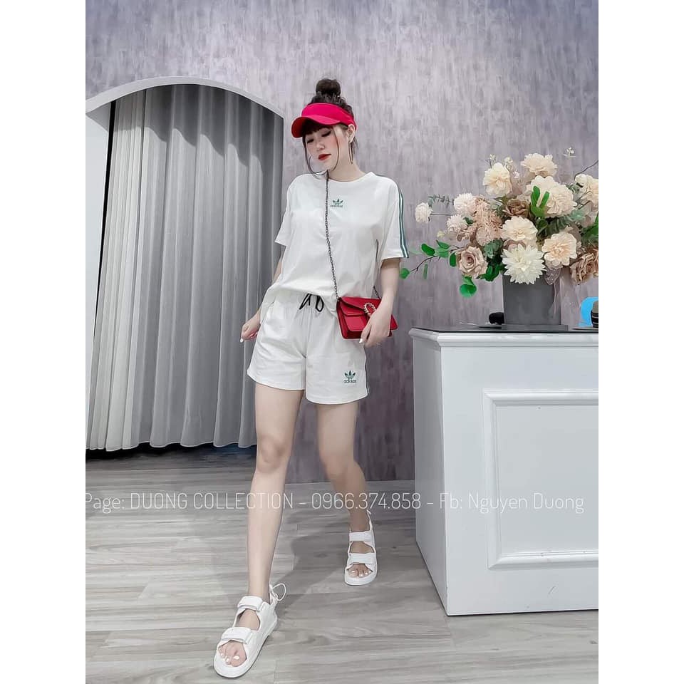 Bộ thể thao short nữ adida kẻ viền - 3 màu , bao chất đẹp , có ảnh thật tại shop , unisex store