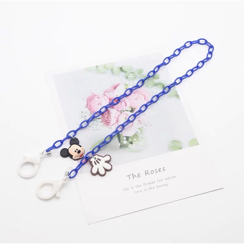 Dây đeo khẩu trang phối charm cute mickey