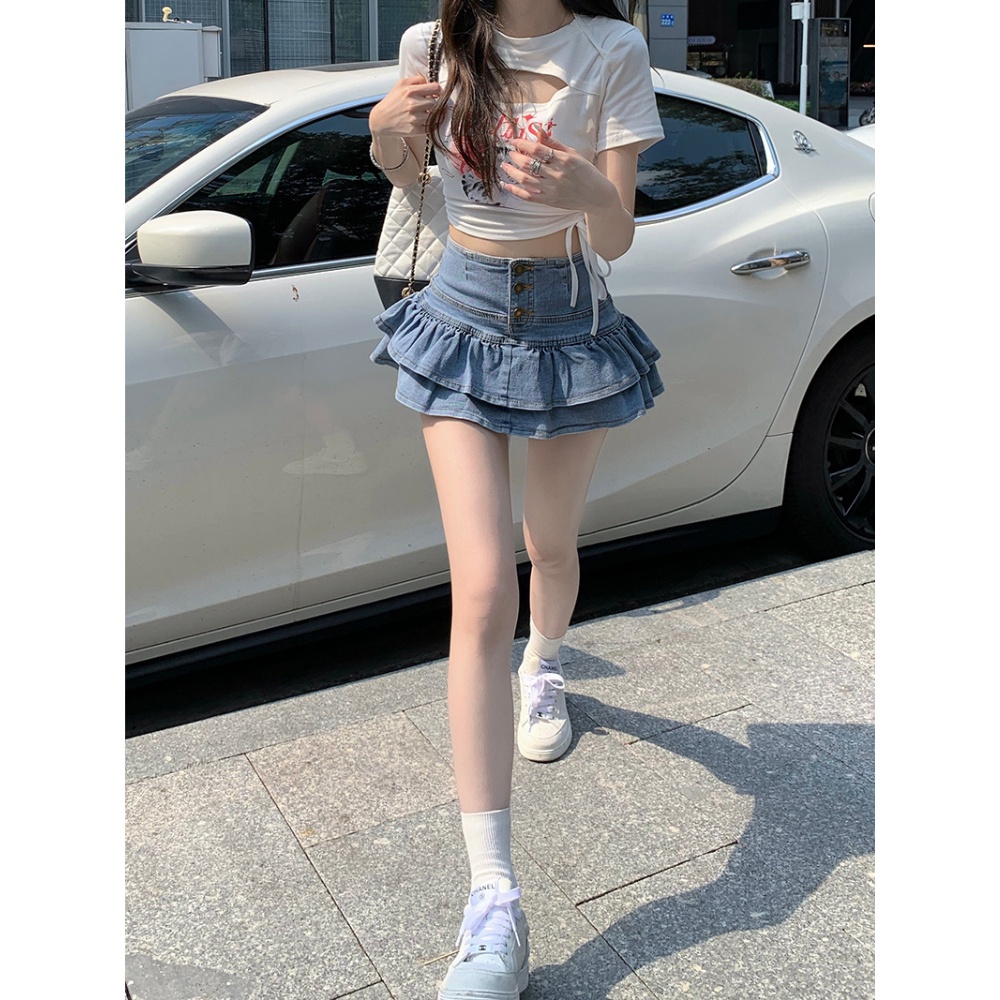 Chân váy nữ, chân váy nữ kaki 3 cúc màu trắng đen size S M L SKUCV-02C  1990clother