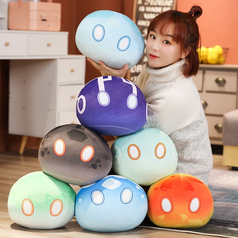 Gấu bông slime nguyên tố genshin impact sờ mờ lem size 10cm 30cm