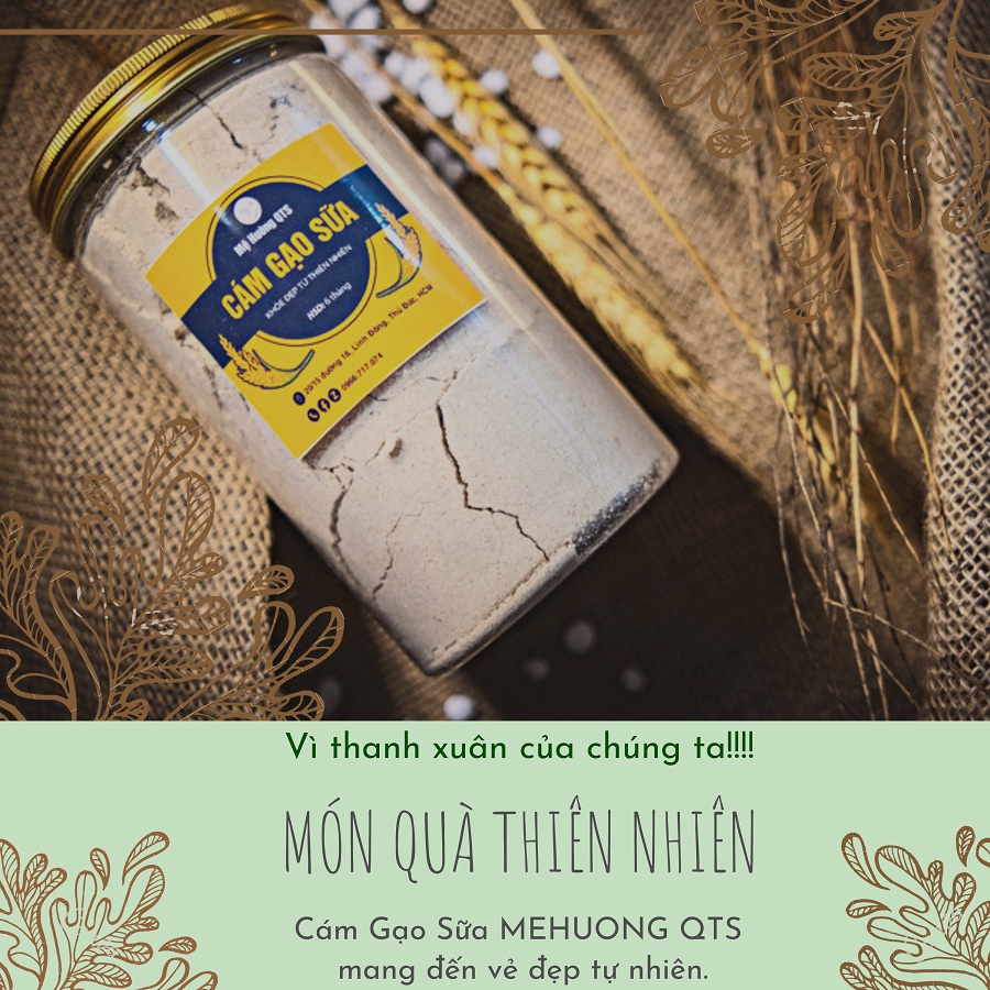 Bột cám gạo tươi nguyên chất tắm trắng đắp mặt nhà làm MỆ HƯỜNG QUẢNG TRỊ 100 gram