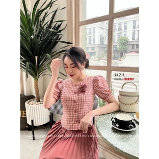 Set váy áo hồng Baza
