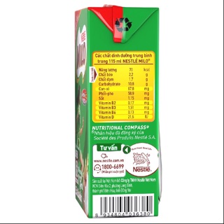 Thùng 48 hộp 115ml sữa lúa mạch Milo