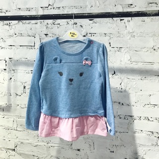Áo váy Baby Club size nhí, chất liệu nỉ da cá, mặc cùng quần legging rất xinh các mẹ nhé 