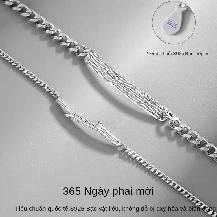 Vòng tay gỗ Đôi cho con trai và gái bạc 925 một thiết kế thích hợp mang ý nghĩa cao của ngày lễ tình nhân 520 bạn