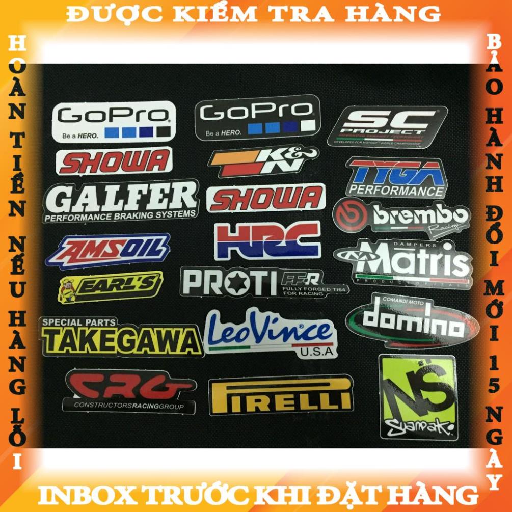 Logo hãng nổi tiếng cực ngầu chống nước - Nhận đặt in theo yêu cầu - Sắc nét, bền màu, chống nước, độ dính cao hiepyej