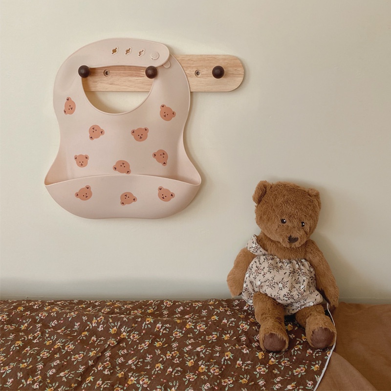 Yếm Ăn Silicone Không BPA Chống Thấm Nước Dễ Lau Chùi Cho Bé Trai Và Bé Gái