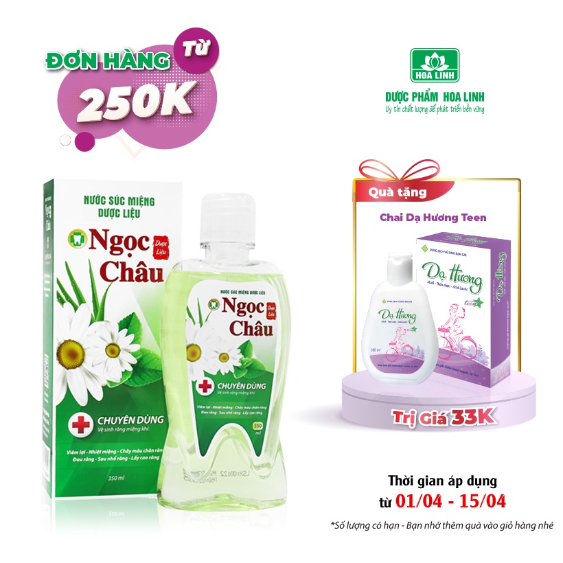 Nước Súc Miệng Dược Liệu Ngọc Châu 350ml