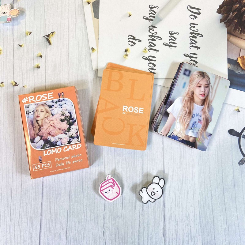 Set 55 Tấm Thẻ Hình Các Thành Viên Nhóm Nhạc BLACKPINK
