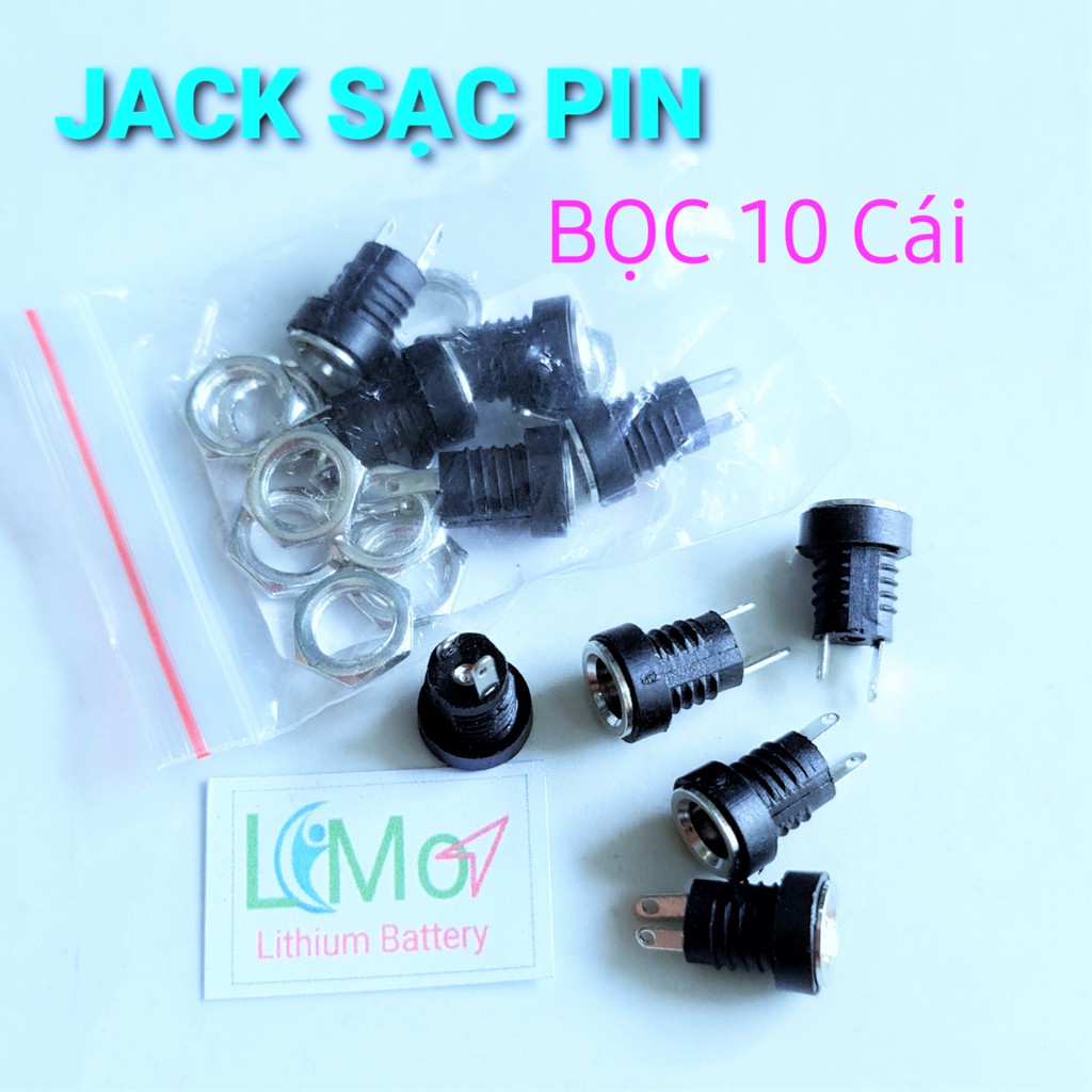 Jack sạc pin (Jack cái). Jack sạc 5.5x2.1mm, Chuyên dùng làm jack sạc pin, jack kết nối điện...