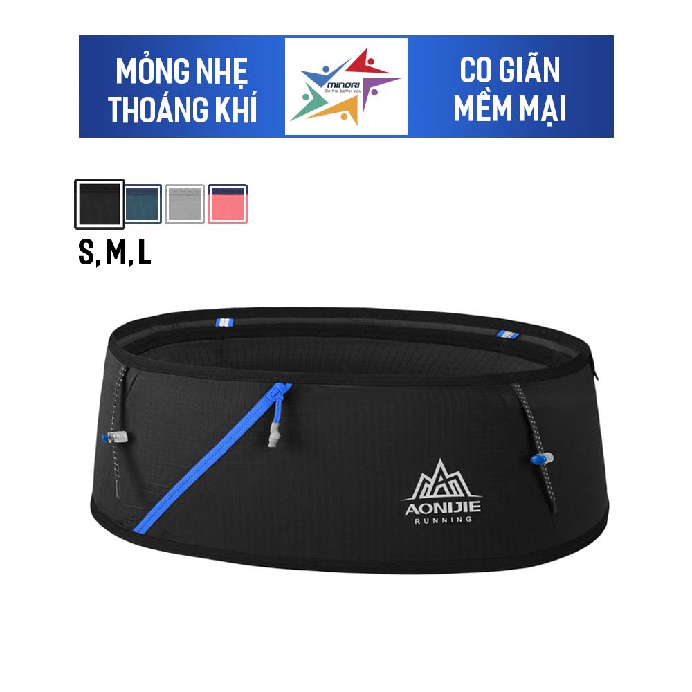 Đai Đeo Hông Túi Đeo Bụng Chạy Bộ Marathon Đạp Xe Thể Thao Co Giãn Có Ngăn Đựng Điện Thoại Bình Nước Aonijie W8101