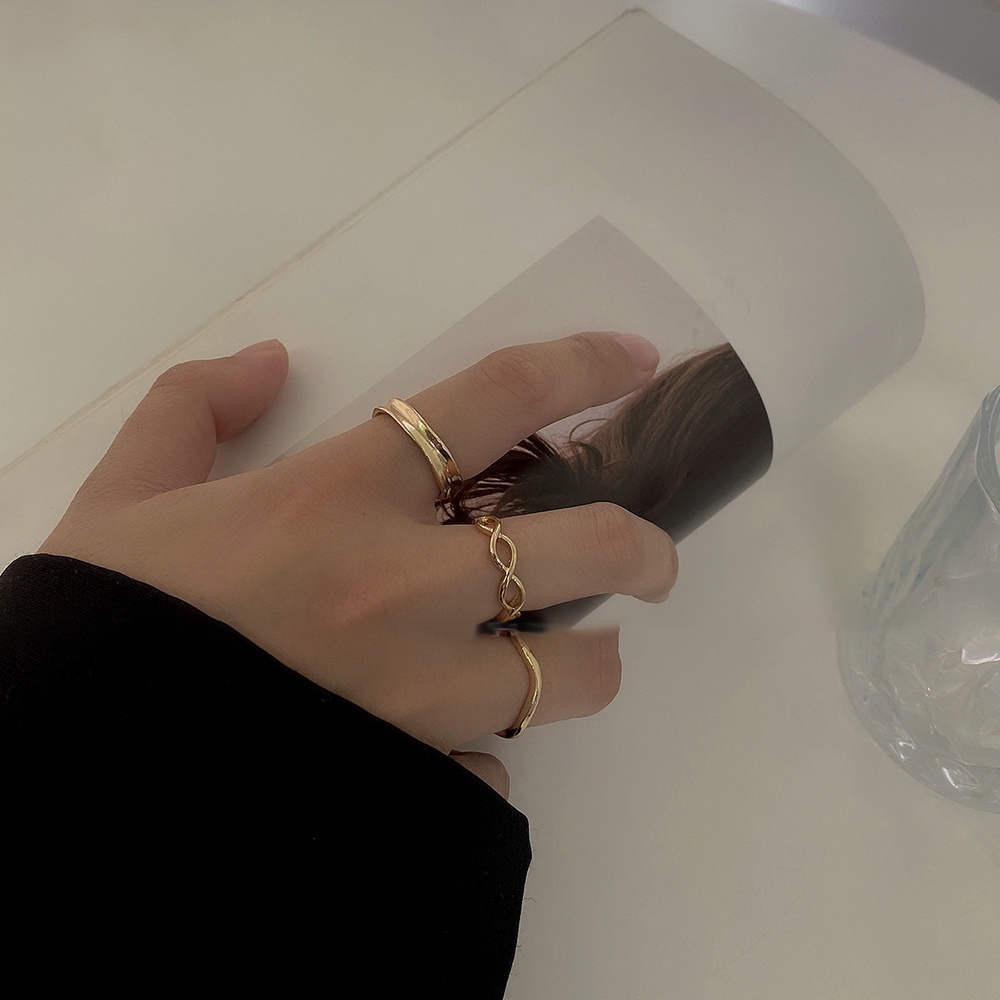 Set 3 Nhẫn Thời Trang Phong Cách Retro Dành Cho Nữ