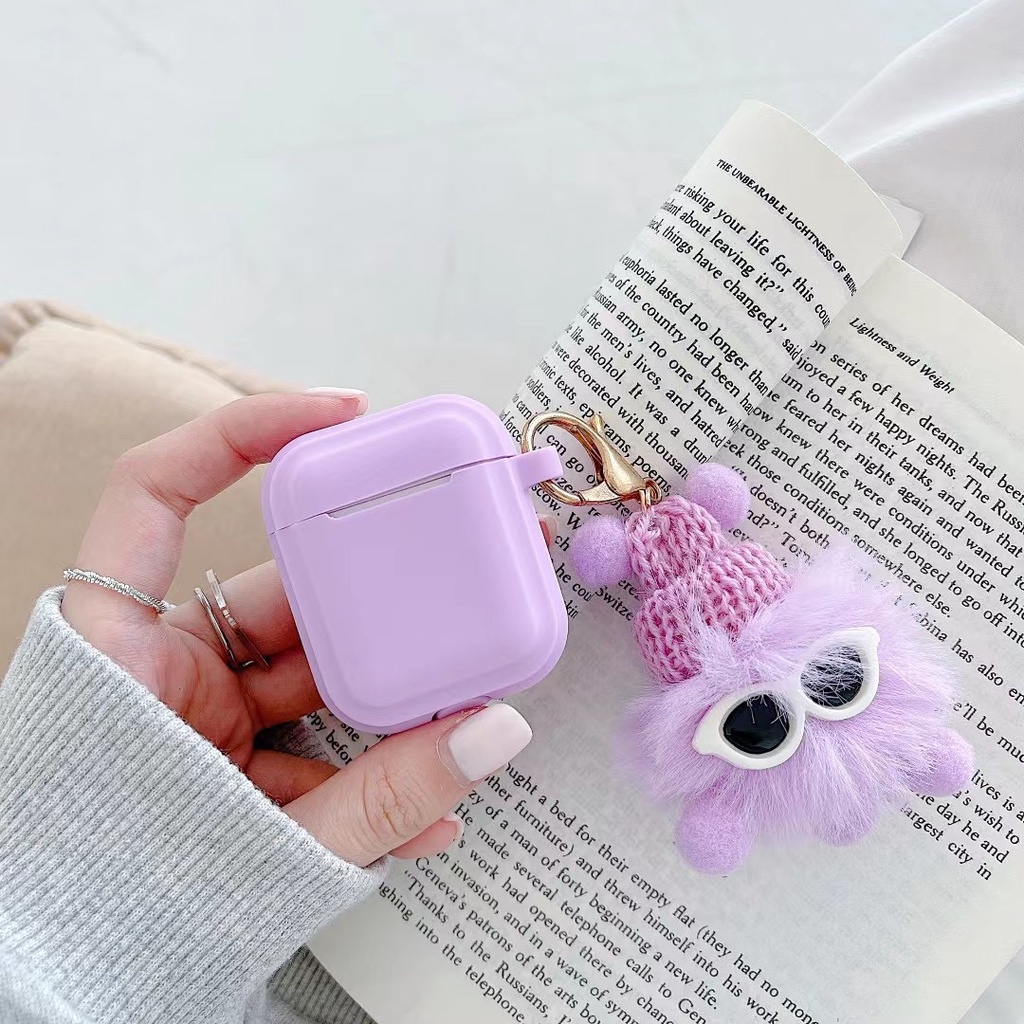 Vỏ bọc hộp đựng tai nghe chất liệu TPU hình quái vật dễ thương cho airpods 1/2 pro