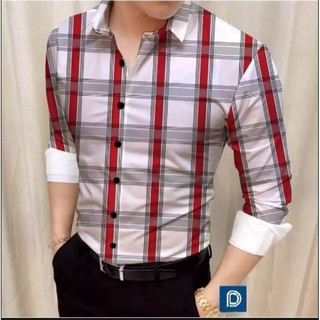 Áo sơ mi nam kẻ sọc caro siêu đẹp nam tính thanh lịch sang trọng, Sơ mi công sở nam kẻ sọc chất lụa chống nhăn chống xù