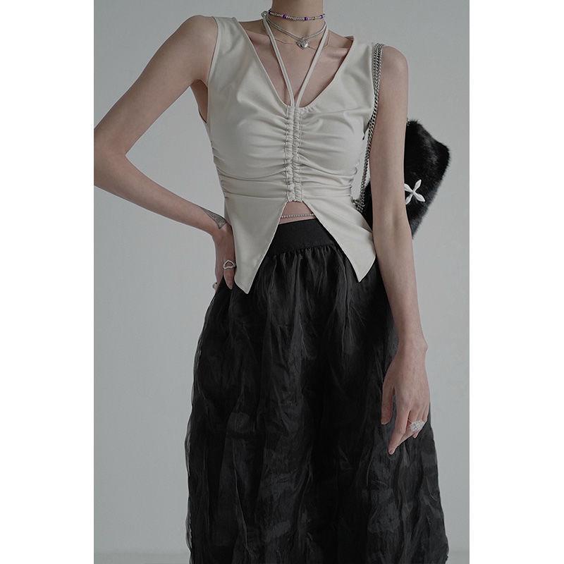 Áo Hai Dây Rút Cổ Chữ V Sâu Thời Trang Mùa Hè Mẫu Mới 2022