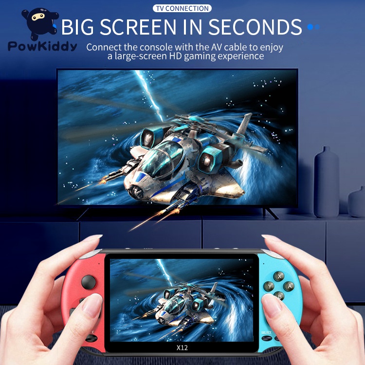 Powkiddy Máy Chơi game Cầm Tay 5.1-inch x12 Phong Cách retro | BigBuy360 - bigbuy360.vn