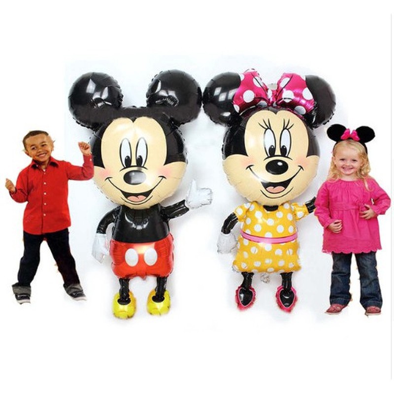Bong bóng hình chuột Mickey Minnie đáng yêu vui nhộn 110*62cm trang trí tiệc sinh nhật cho bé