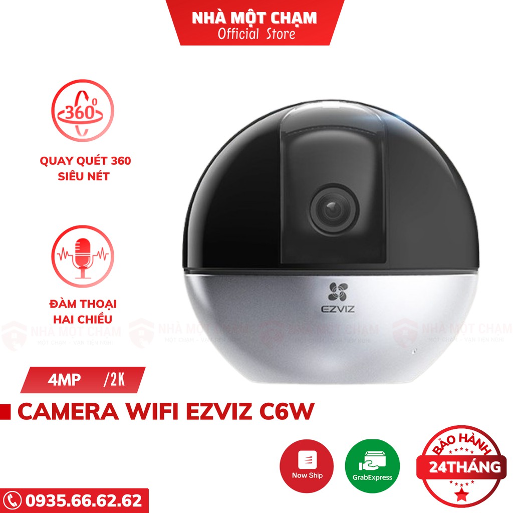Camera wifi Ezviz C6W quay quét 360 độ phân giải 4K sắc nét